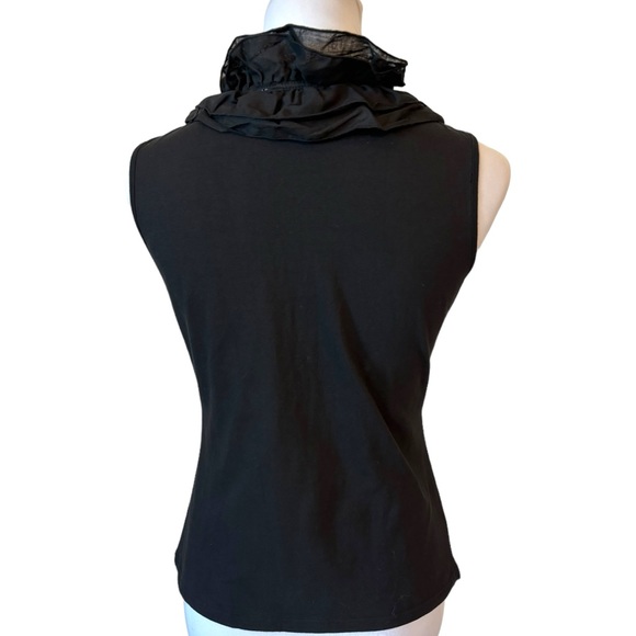 São Paulo Black Stretch Ruffle Top - Picture 7 of 7